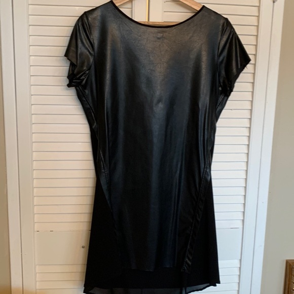 Perfect LBD Faux Leather and Fabric Mix - Picture 1 of 4